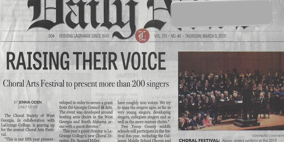 Choral Festival Article