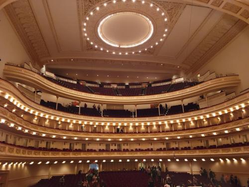 Photo from the stage looking out into Carnegie prior to dress rehearsal.